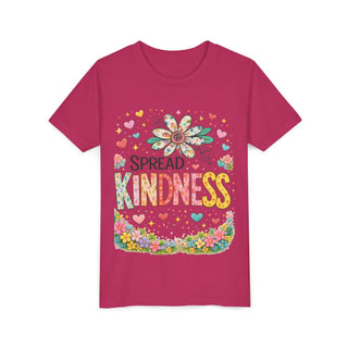Spread Kindness Girls T-Shirt – Cute Floral Positive Kids Tee