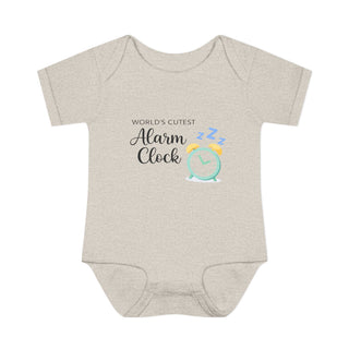 World’s Cutest Alarm Clock Onesie Funny Newborn Baby Outfit Gift