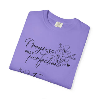 Progress Not Perfection Focus on the Good Inspirational Floral T-Shirt Gift