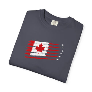 Comfort Colors Canadian Flag Airplane Shirt, Canada Pilot Tee, Aviation Lover Gift, Maple Leaf Patriotic Travel T-Shirt