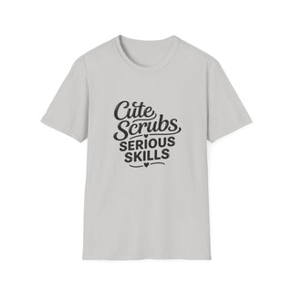 Cute Scrubs Serious Skills Shirt, Funny Nurse Tee, Healthcare Worker Gift