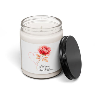 Let Your Heart Bloom Soy Candle, Calming Spa Scented Gift for Home Decor