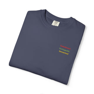 Unbothered Unstoppable Unmatched Embroidered Minimalist Tee