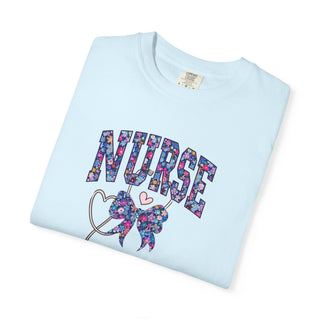 Floral Nurse Shirt Girly Nurse Tee RN LPN Shirt Stethoscope Nurse Shirt NICU ER Shirt School Nurse Shirt New Nurse Gift