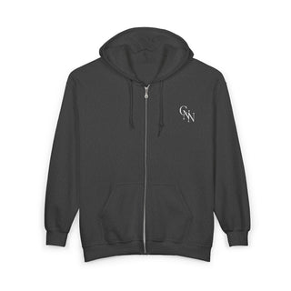 Breaking News I Don't Care Full Zip Unisex Hoodie with Front and Back Design