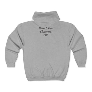 Teacher Hoodie Fullzip Comfort Featuring Wisdom Graphic Front and Inspiring Quote Back Classic Fit