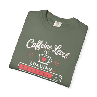 Caffeine Level Loading Shirt, Funny Coffee Lovers Tee, Retro Coffee Shirt