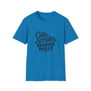 Cute Scrubs Serious Skills Shirt, Funny Nurse Tee, Healthcare Worker Gift