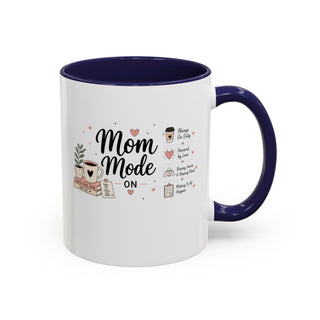 Mom Mode Accent Coffee Mug (11, 15oz) – Running on Coffee & Love