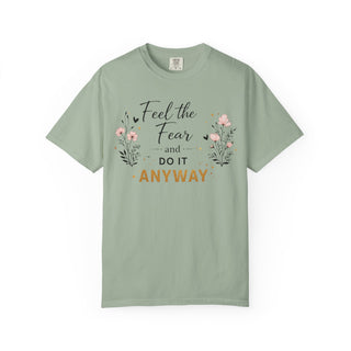 Feel the Fear and Do It Anyway Gold Motivational Quote Hoodie Shirt