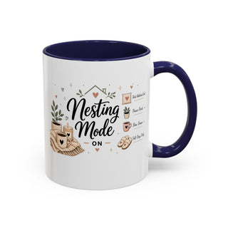 Nesting Mode Accent Coffee Mug (11, 15oz) – Cozy Self Care Vibes