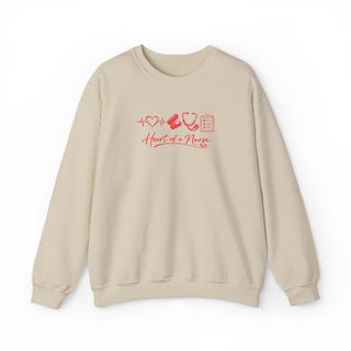 Heart of a Nurse Sweatshirt, Nurse Life Crewneck, RN Gift for Healthcare Workers
