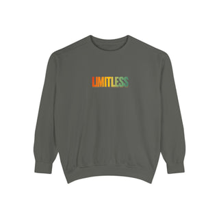 Limitless Sweatshirt, Motivational Gradient Graphic Aesthetic Crewneck Gift