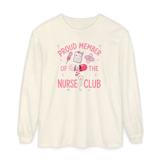 Proud Member of the Nurse Club Long Sleeve Shirt Cardiac Nurse Healthcare RN LPN NICU School Nurse New Nurse Birthday Gift Tee