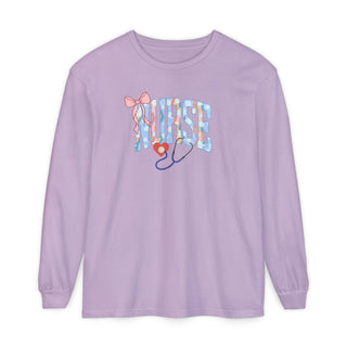 Floral Nurse Long Sleeve Shirt Girly Healthcare RN LPN NICU School Nurse Gift Tee Nurse Appreciation Gift New Nurse Gift