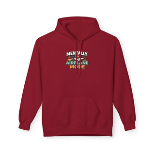 Mentally On Airplane Mode Hoodie Travel Funny Graphic Unisex Sweatshirt