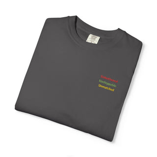Unbothered Unstoppable Unmatched Embroidered Minimalist Tee
