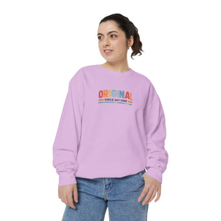 Vintage Graphic Sweatshirt – Garment Dyed Relaxed Fit Crewneck Original Since Day One Sweatshirt