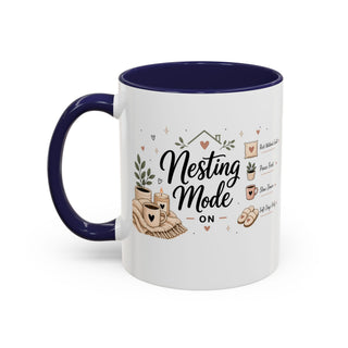Nesting Mode Accent Coffee Mug (11, 15oz) – Cozy Self Care Vibes