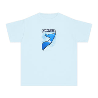 Somalia Map Youth Shirt, Somali Pride Kids Tee, Somalia Flag Outline T-Shirt, Heritage Gift for Boys Girls, Patriotic Somalia Youth Tee