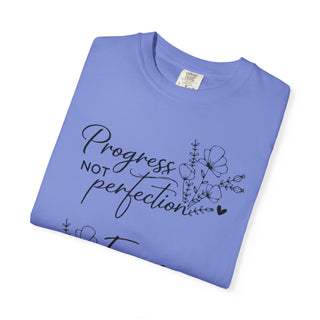 Progress Not Perfection Focus on the Good Inspirational Floral T-Shirt Gift