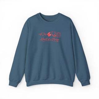 Heart of a Nurse Sweatshirt, Nurse Life Crewneck, RN Gift for Healthcare Workers