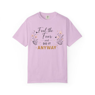 Feel the Fear and Do It Anyway Gold Motivational Quote Hoodie Shirt