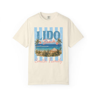 Comfortable Beach Shirt Relaxed Fit Design Vintage Coastal Tee Soft Cotton Fabric Garment Dyed Quality Palm Tree Graphic Pattern Casual Summer Wear Everyday Vacation Style Loose Drape Fit Heavyweight Pre Shrunk Knit Retro Seaside Fashion