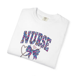 Floral Nurse Shirt Girly Nurse Tee RN LPN Shirt Stethoscope Nurse Shirt NICU ER Shirt School Nurse Shirt New Nurse Gift