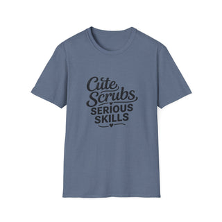 Cute Scrubs Serious Skills Shirt, Funny Nurse Tee, Healthcare Worker Gift