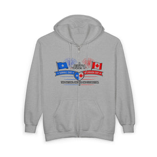 Two Nations One Day One Celebration Hoodie, Somalia Day Canada Day July 1 Gift, 1st of July Crew Hoodie, Somali Canadian Pride Sweatshirt