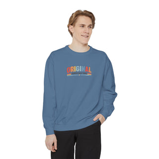 Vintage Graphic Sweatshirt – Garment Dyed Relaxed Fit Crewneck Original Since Day One Sweatshirt
