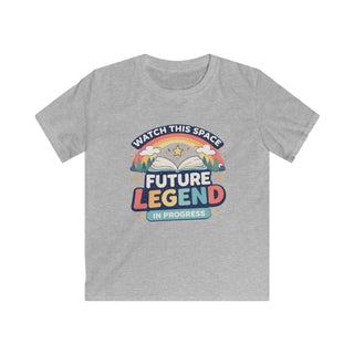 Kids Tee - "Future Legend in Progress" Retro Rainbow Graphic