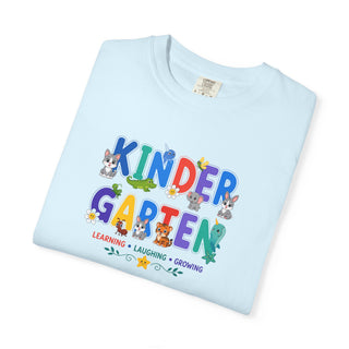 Kindergarten Shirt, Cute Animal Letter Tee, Learning Laughing Growing, First Day of Kindergarten Shirt, Back to School Kids Outfit