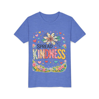 Spread Kindness Girls T-Shirt – Cute Floral Positive Kids Tee