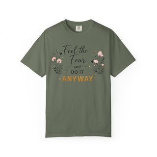 Feel the Fear and Do It Anyway Gold Motivational Quote Hoodie Shirt