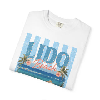 Vintage Lido Beach Tshirt – Garmentdyed Coastal Graphic Retro Design