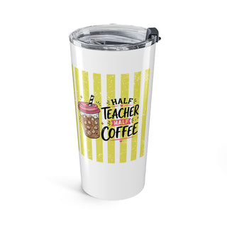 Half Teacher Half Coffee Shirt, Teacher Coffee Lover Tee, Funny Teacher Shirt, Iced Coffee Teacher Gift, Back to School Teacher Apparel