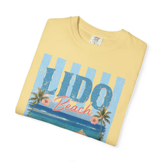 Lido Beach Vintage Coastal Graphic Tee Tropical Beach Vacation Shirt Retro Summer Travel T-Shirt Palm Tree Ocean Graphic Tee Africa Beach Lover Gift