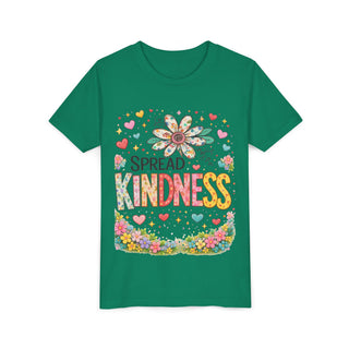 Spread Kindness Girls T-Shirt – Cute Floral Positive Kids Tee