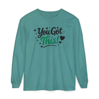 You Got This Long Sleeve Shirt – Motivational Quote Tee, Positive Affirmation Shirt, Trendy Typography Top