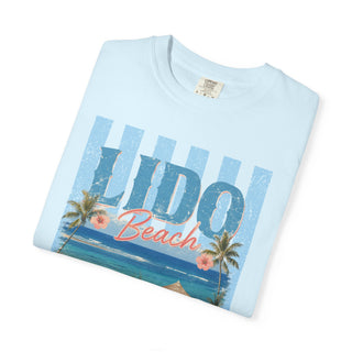 Vintage Lido Beach Tshirt – Garmentdyed Coastal Graphic Retro Design