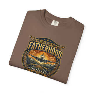 Prepared for Fatherhood Landing Shirt, New Dad Pilot Tee, Pregnancy Reveal Gift for Expecting Dad Est 2026