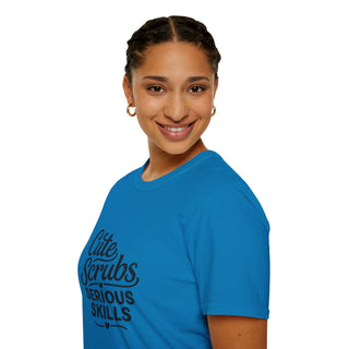 Cute Scrubs Serious Skills Shirt, Funny Nurse Tee, Healthcare Worker Gift