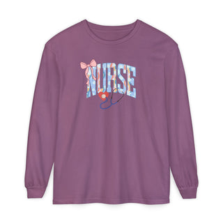 Floral Nurse Long Sleeve Shirt Girly Healthcare RN LPN NICU School Nurse Gift Tee Nurse Appreciation Gift New Nurse Gift