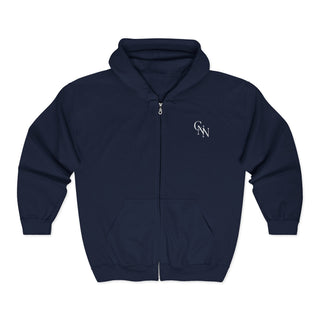 Breaking News I Don't Care Full Zip Unisex Hoodie with Front and Back Design