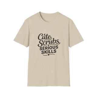 Cute Scrubs Serious Skills Shirt, Funny Nurse Tee, Healthcare Worker Gift