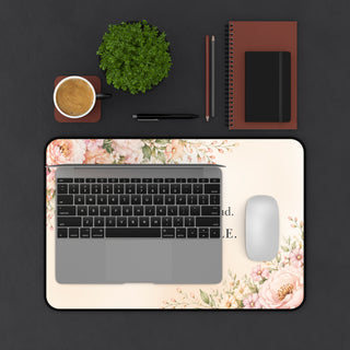 Confidence Isn’t Loud It’s Inevitable Floral Desk Mat Aesthetic Mouse Pad
