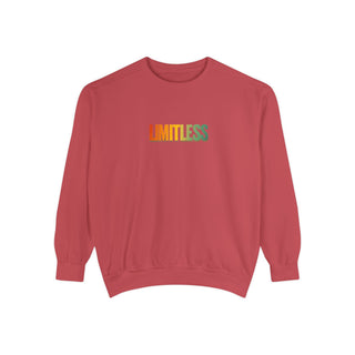 Limitless Sweatshirt, Motivational Gradient Graphic Aesthetic Crewneck Gift