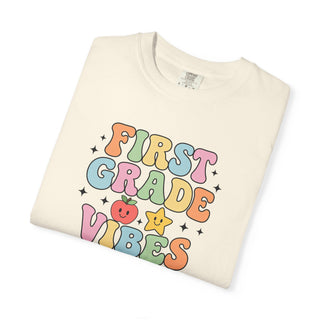 First Grade Vibes Tee Cute Back to School Teacher Shirt